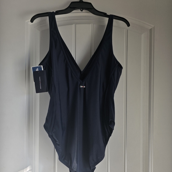 Tommy Hilfiger Navy One Piece Swimsuit - Picture 1 of 2